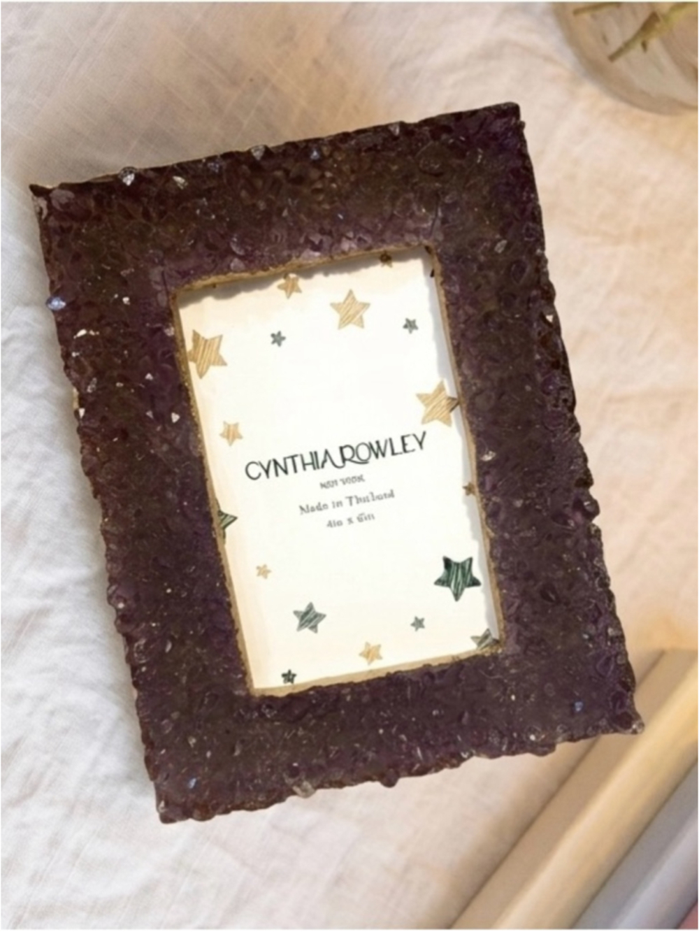 Cynthia Rowley New York Amethyst Purple Decorative 4” x 6” Picture Frame